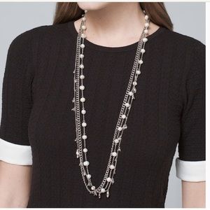 WHBM FRESHWATER PEARL LONG NECKLACE